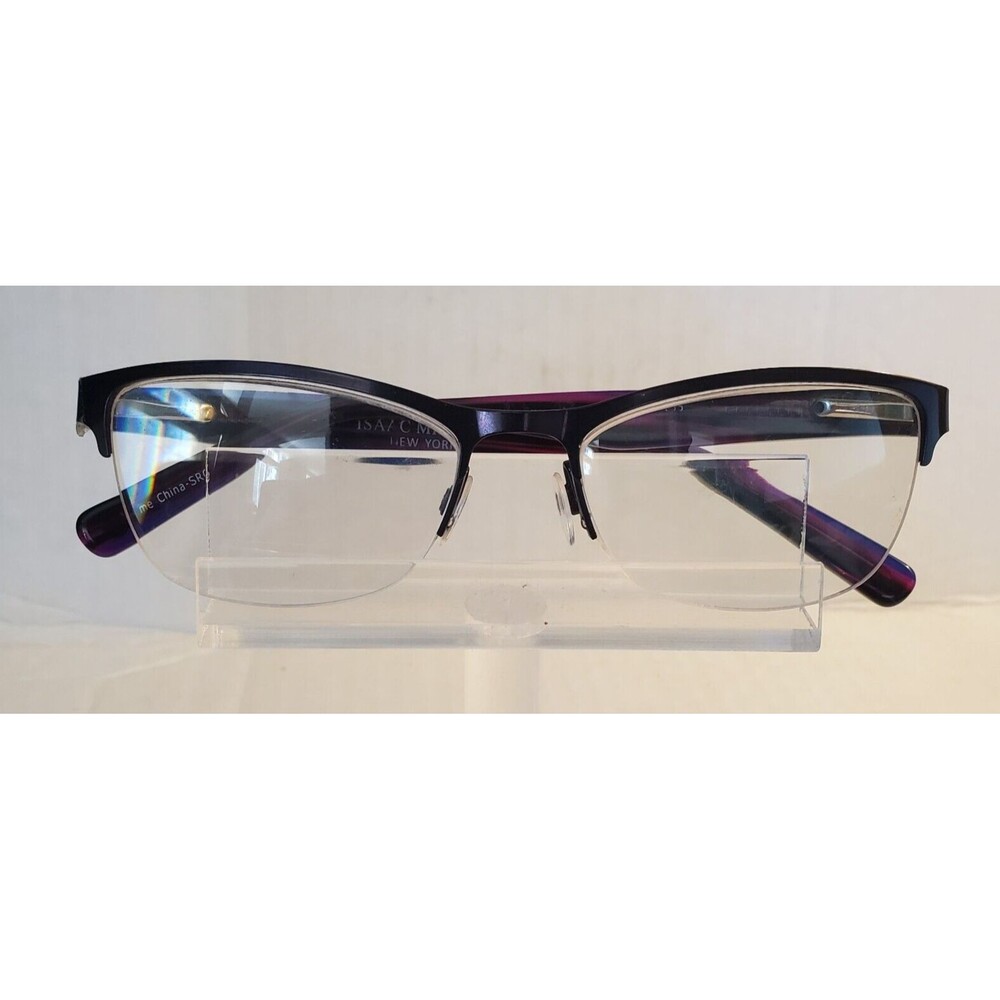 Isaac Mizrahi IMIY 03 Col 80 Purple Half Rim Eyeglasses Frames 53-17-135 Women's